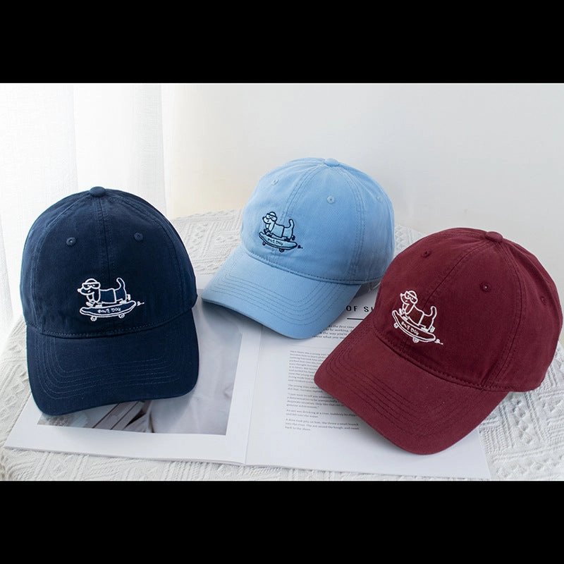 Wholesale Cute Skateboard Puppy Baseball Cap Soft Top Sunshade Hat