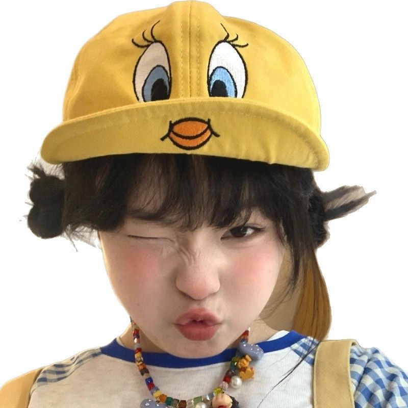Wholesale Cute yellow duck embroidered baseball cap