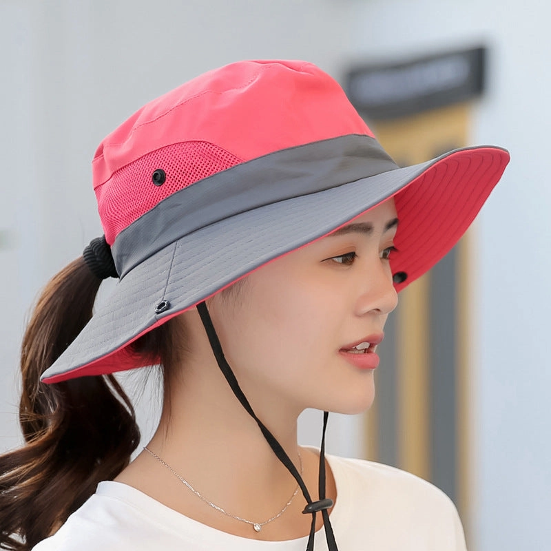 Wholesale Dacron Summer Women's Outdoor Sunshade Hat Sunscreen Fisherman Hat