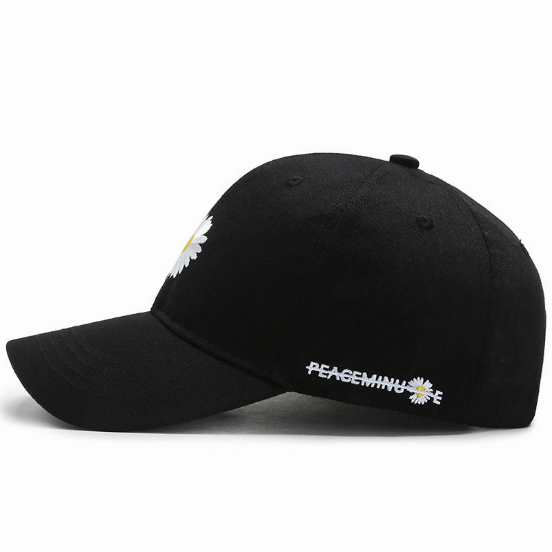Wholesale Daisy baseball cap visor chrysanthemum embroidery cap