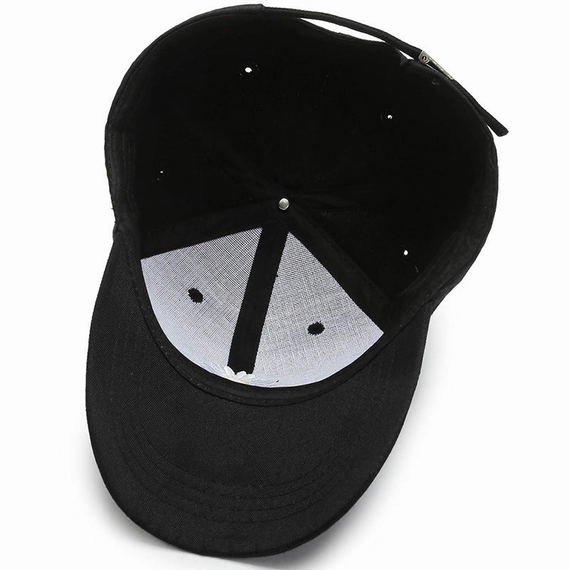 Wholesale Daisy baseball cap visor chrysanthemum embroidery cap