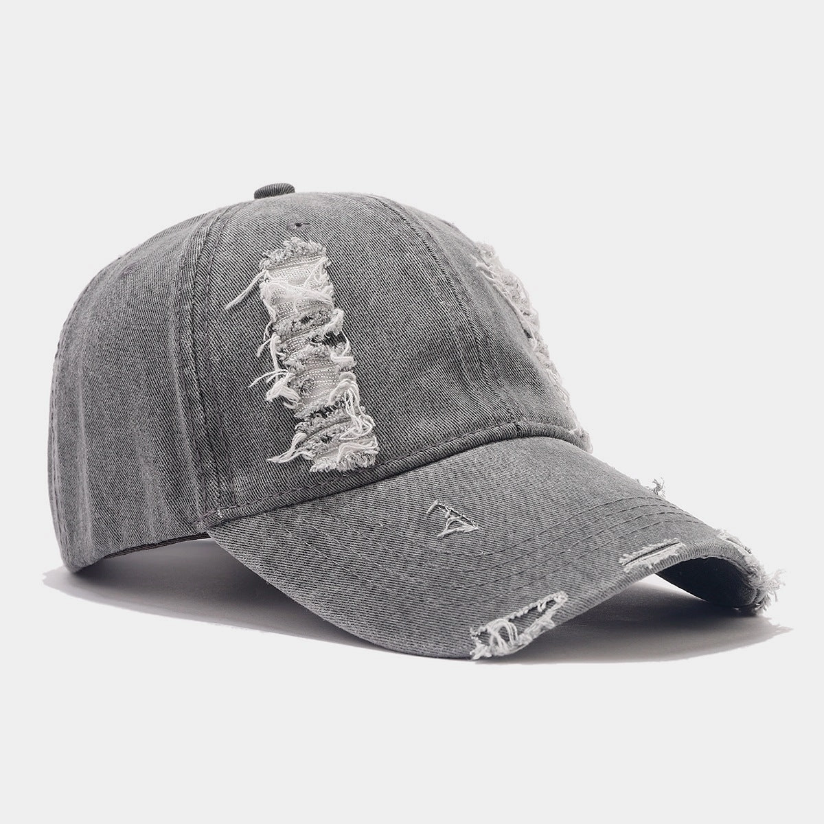 Wholesale Denim Vintage Washed Holes Versatile Fashion Baseball Cap