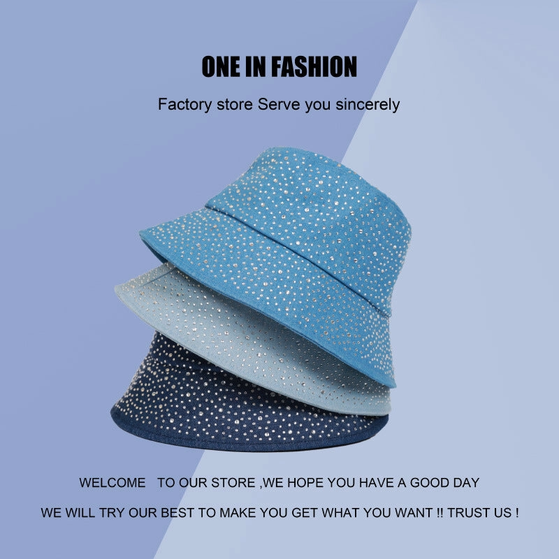 Wholesale Diamond Denim Fisherman Hat