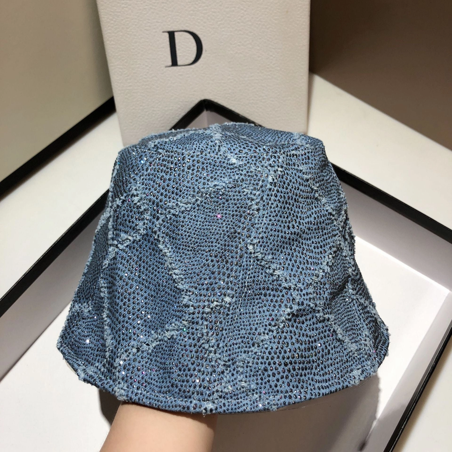 Wholesale Diamond Denim Fisherman Hat Basin Hat