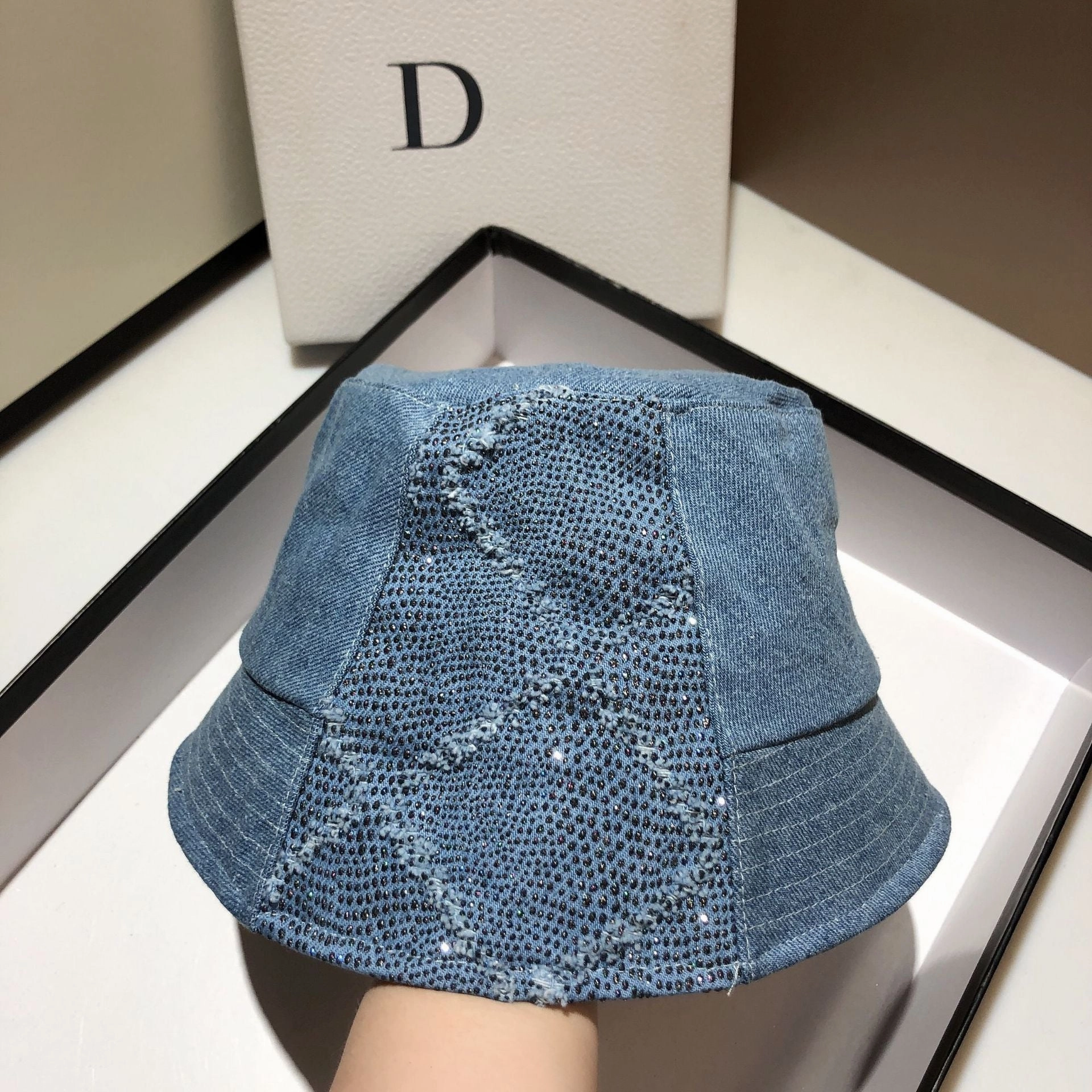 Wholesale Diamond Denim Fisherman Hat Basin Hat