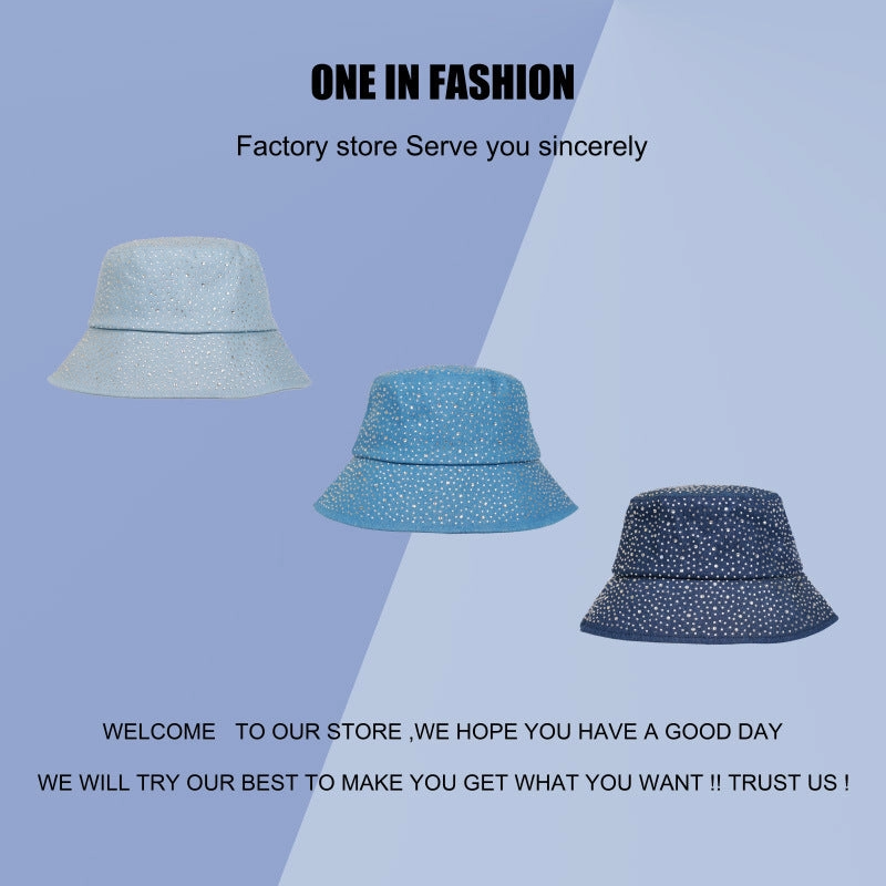 Wholesale Diamond Denim Fisherman Hat
