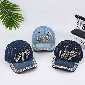 Wholesale Diamond-studded travel and tourism lettering VIP cowboy hat