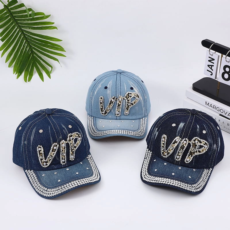 Wholesale Diamond-studded travel and tourism lettering VIP cowboy hat