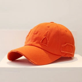 Wholesale Distressed Hole Solid Color Hip Hop Baseball Cap