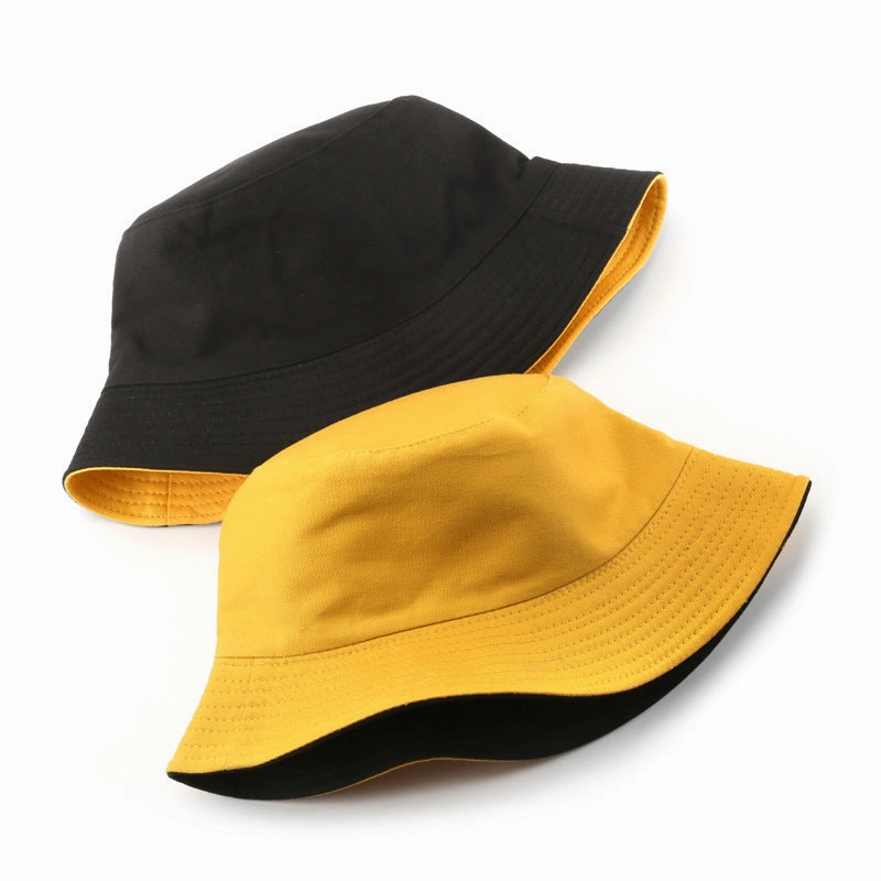 Wholesale Double-sided Solid Color Sunshade Bucket Hat