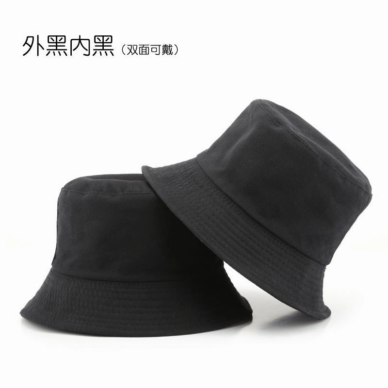 Wholesale Double-sided Solid Color Sunshade Bucket Hat