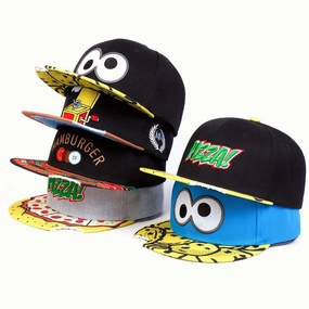 Wholesale Embroidered Cartoon Flat Edge Hip Hop Cartoon Casual Street Dance Baseball Hat