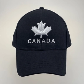 Wholesale Embroidered Cotton Winter Couple Maple Leaf Baseball Cap