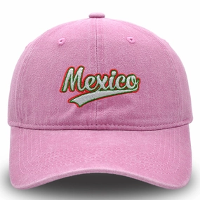 Wholesale Embroidered Mexico Washed Casual Sun Visor Baseball Cap