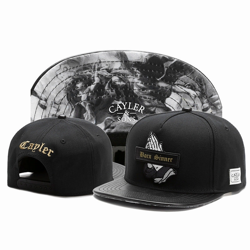 Wholesale Embroidered Print Flat Brim Hip Hop Baseball Cap
