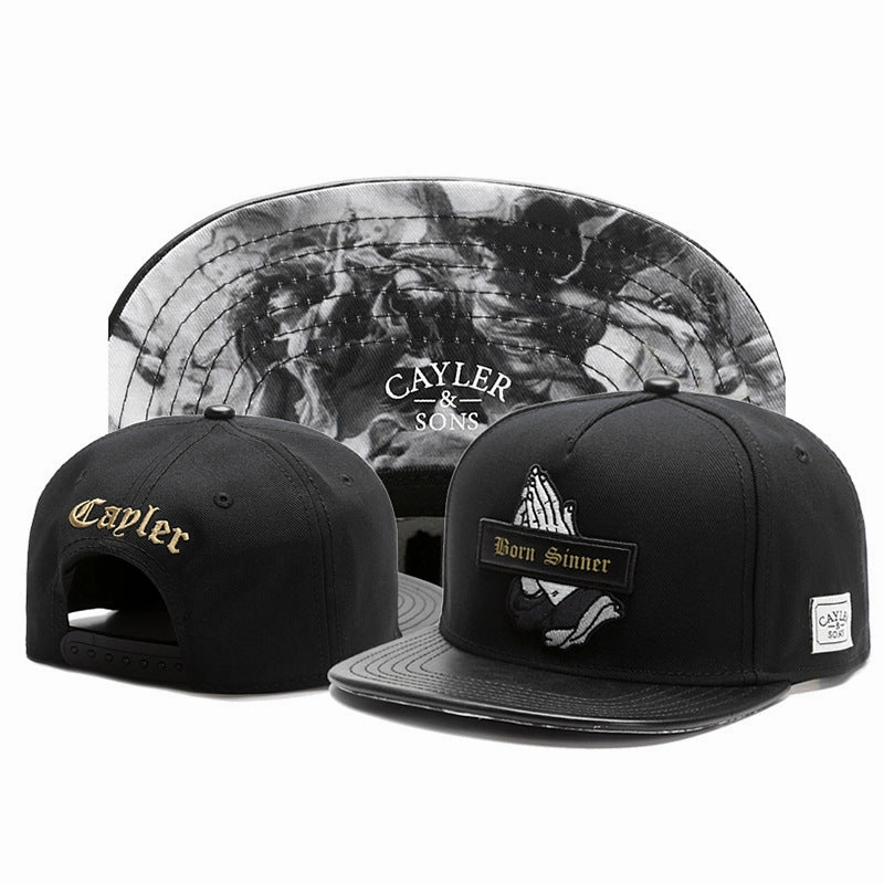 Wholesale Embroidered Print Flat Brim Hip Hop Baseball Cap