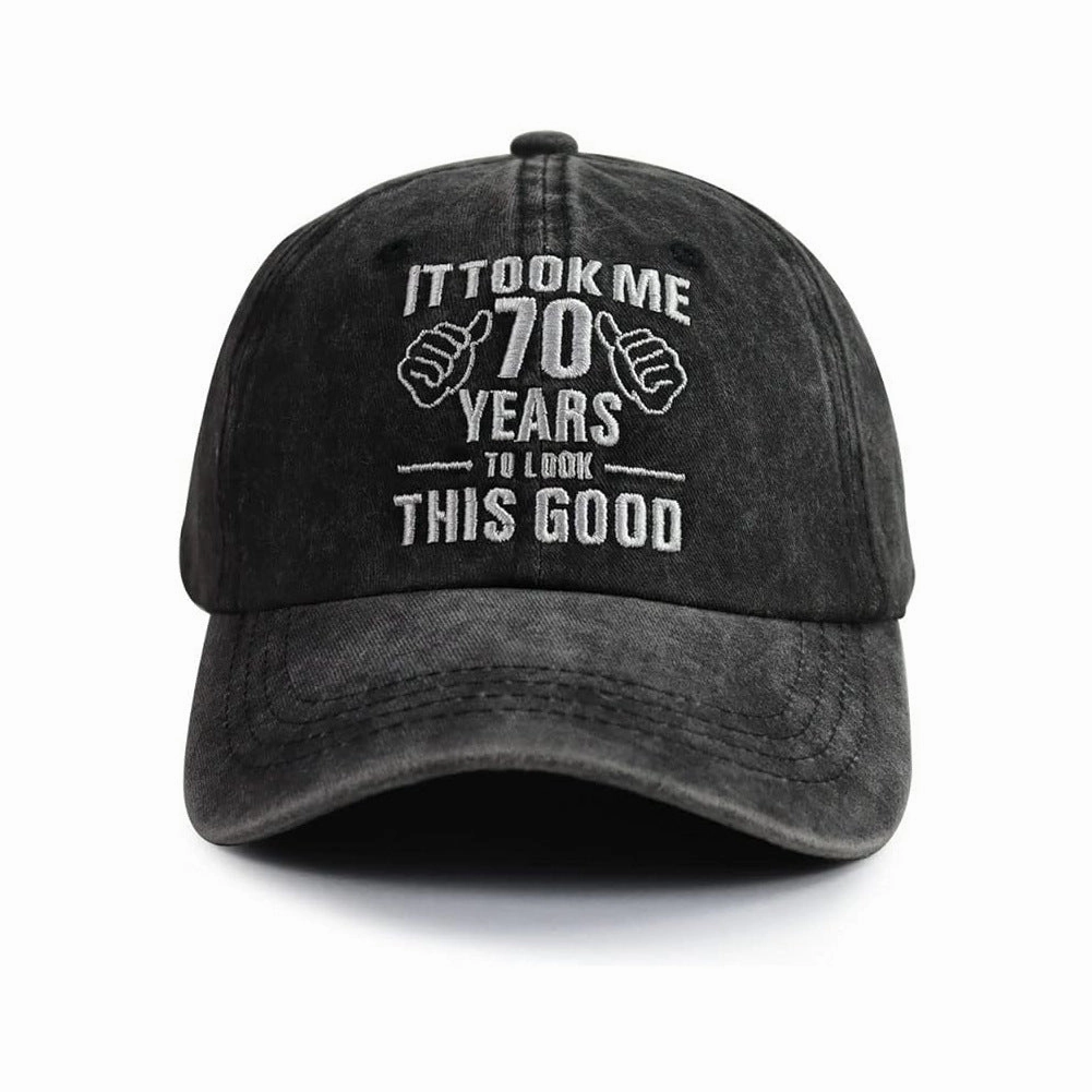 Wholesale Embroidered Washed Cotton 80th Vintage Baseball Cap