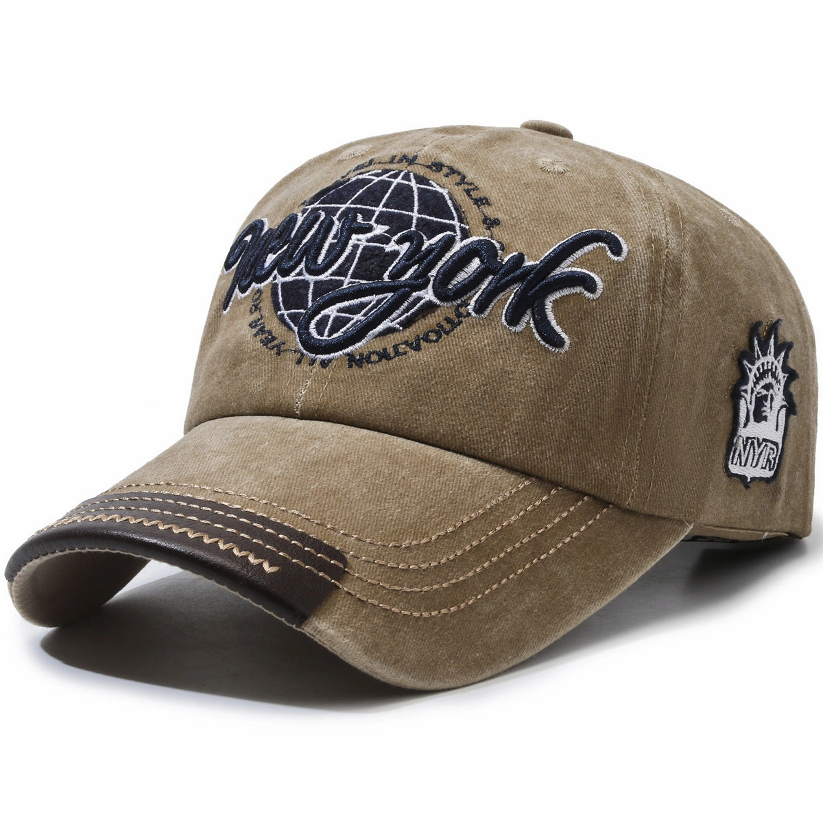 Wholesale Embroidered Washed Visor Baseball Cap