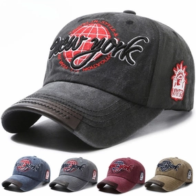 Wholesale Embroidered Washed Visor Baseball Cap