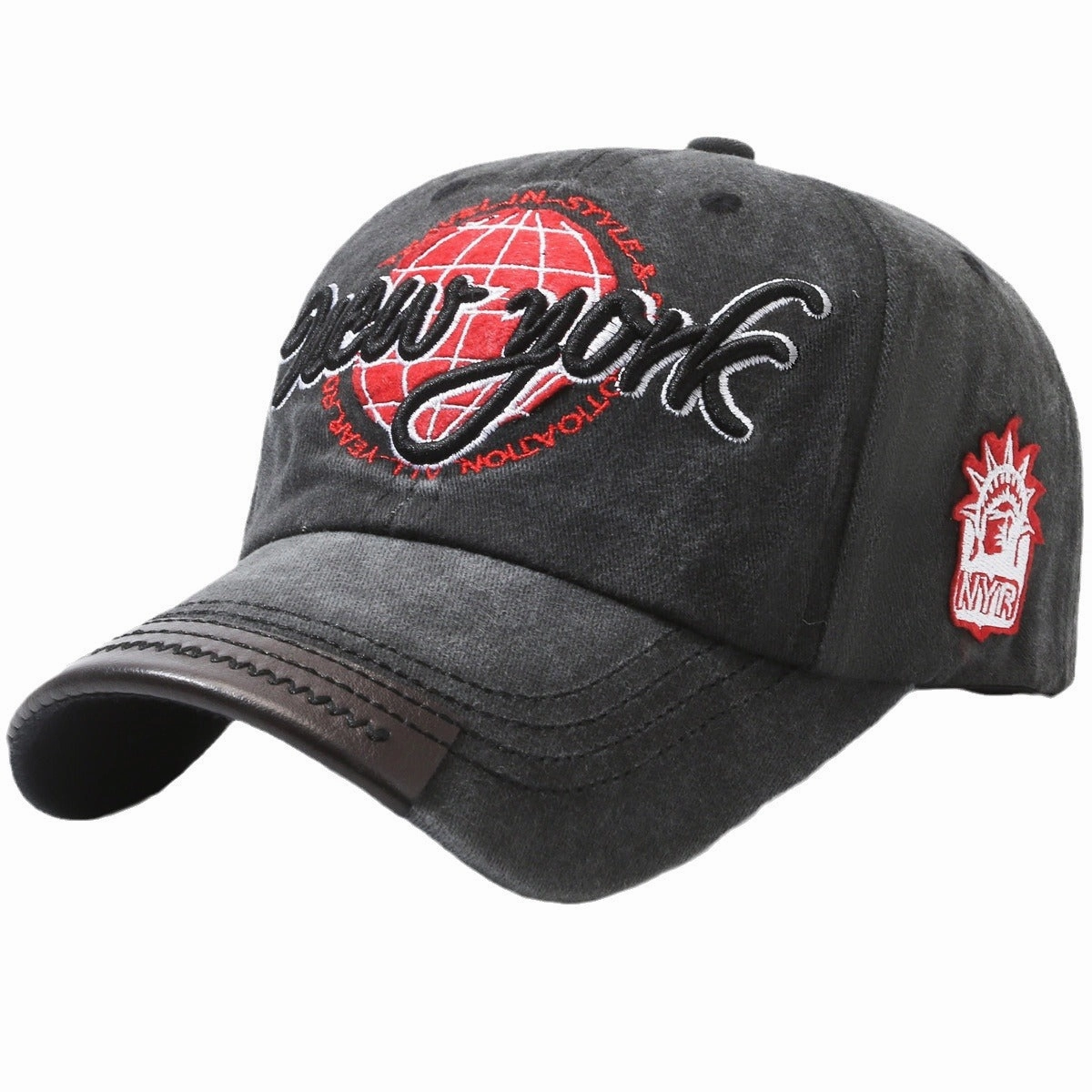Wholesale Embroidered Washed Visor Baseball Cap