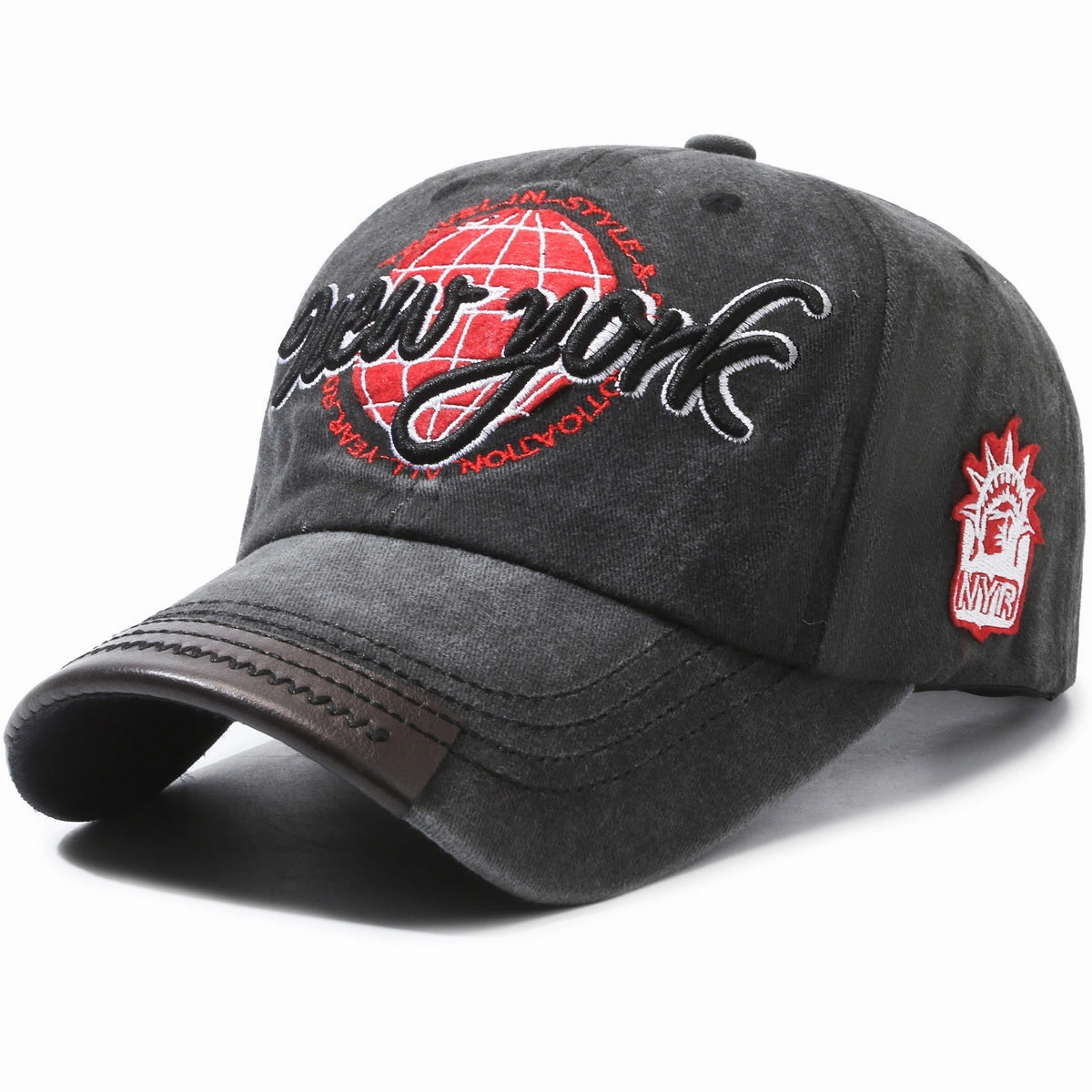 Wholesale Embroidered Washed Visor Baseball Cap