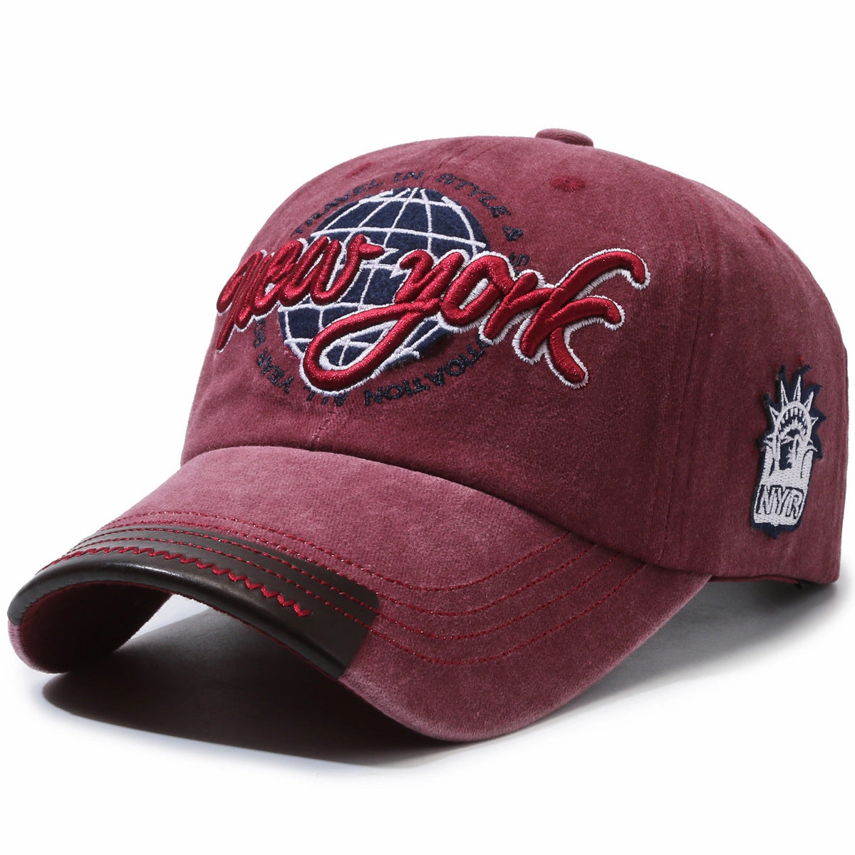 Wholesale Embroidered Washed Visor Baseball Cap