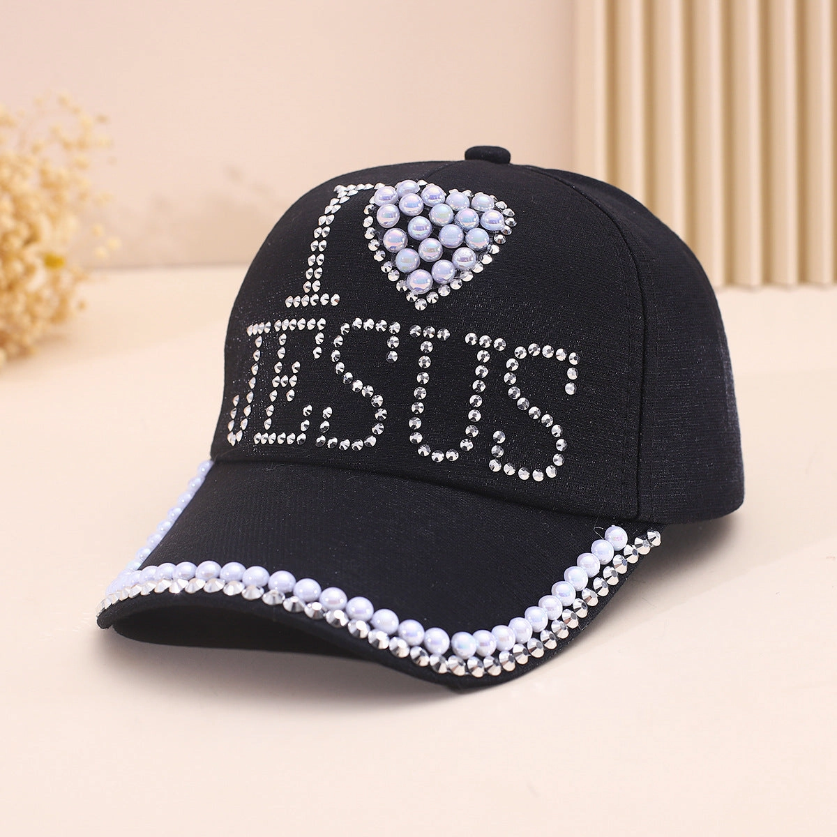 Wholesale English Letter Heart Diamond Baseball Cap