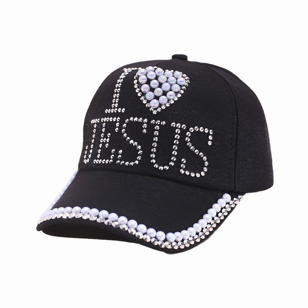 Wholesale English Letter Heart Diamond Baseball Cap