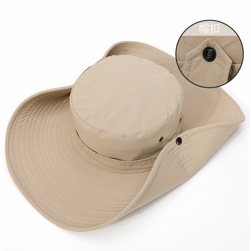 Wholesale Enlarged Brim Sunshade Men's Fisherman Outdoor Hiking Hat
