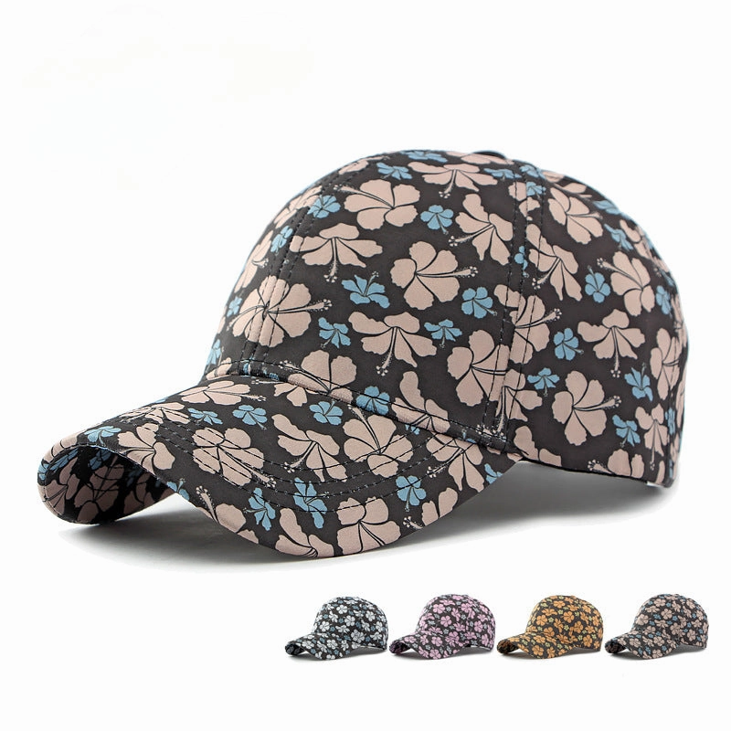 Wholesale Ethnic Style Fashion Flower Hard Top Baseball Cap