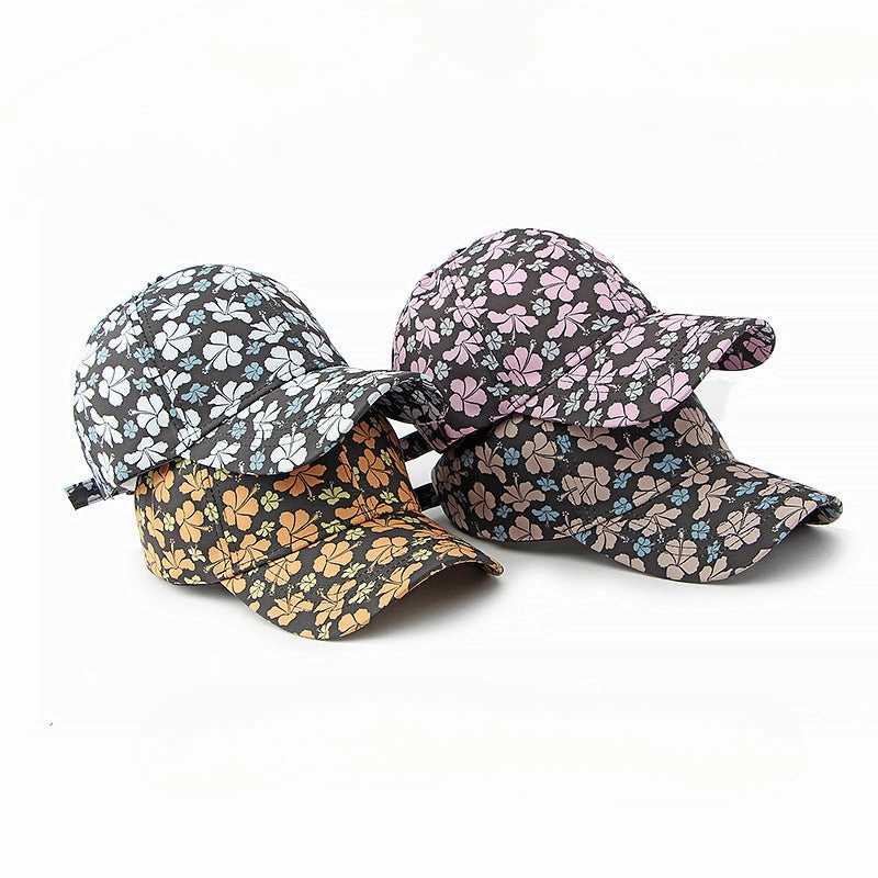 Wholesale Ethnic Style Fashion Flower Hard Top Baseball Cap