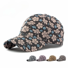 Wholesale Ethnic Style Fashion Flower Hard Top Baseball Cap