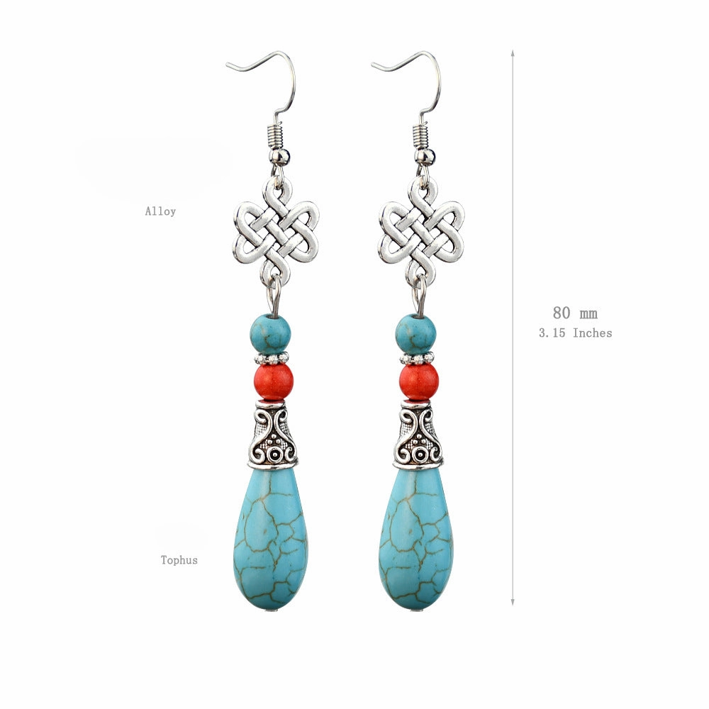 Wholesale Ethnic Style Owl Animal Flower Color Alloy Earrings