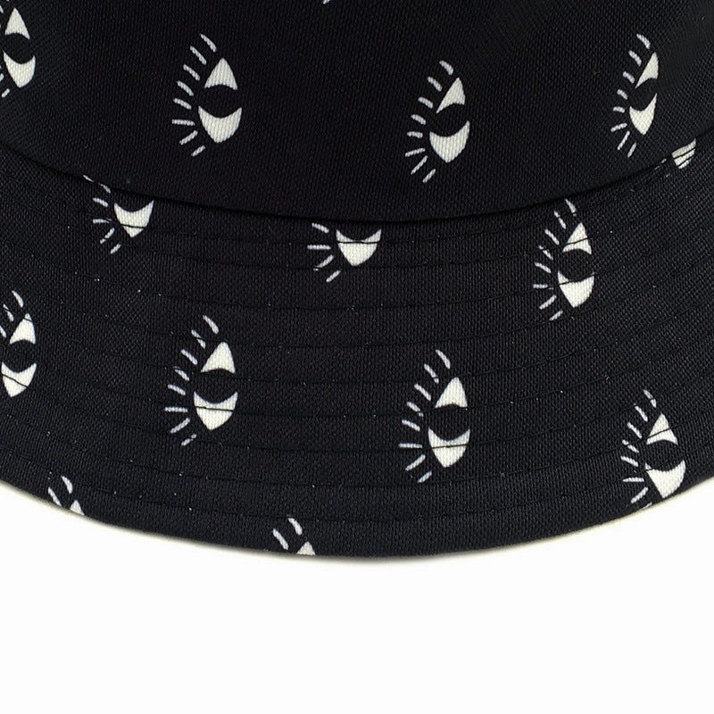 Wholesale Eyes Large Edge Printed Polyester Fisherman Hat