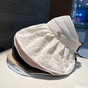 Wholesale Face Covering Metal Heart Hollow Top Sunscreen Caps