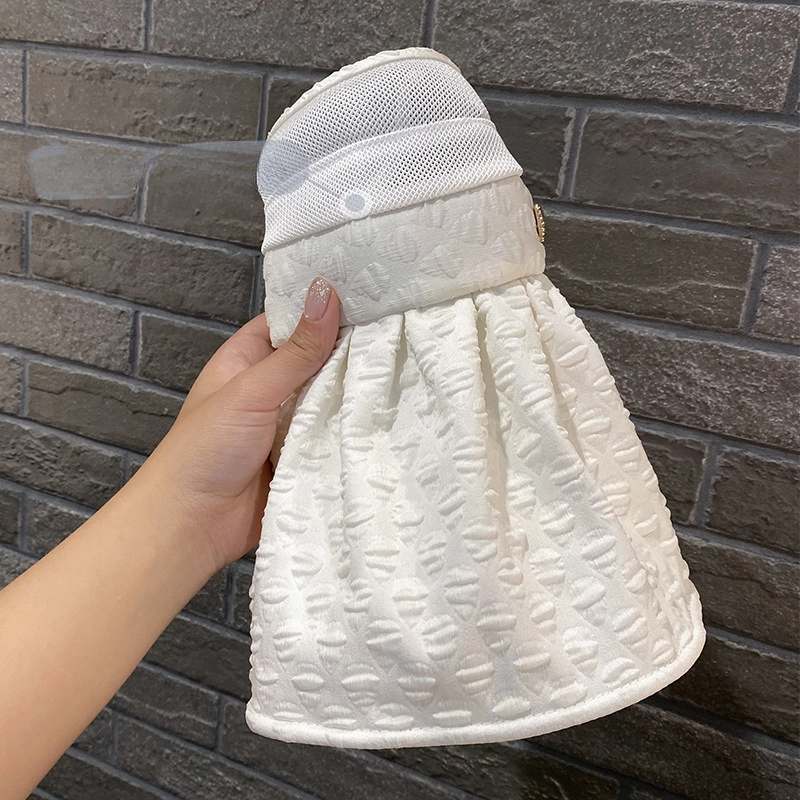 Wholesale Face Covering Metal Heart Hollow Top Sunscreen Caps
