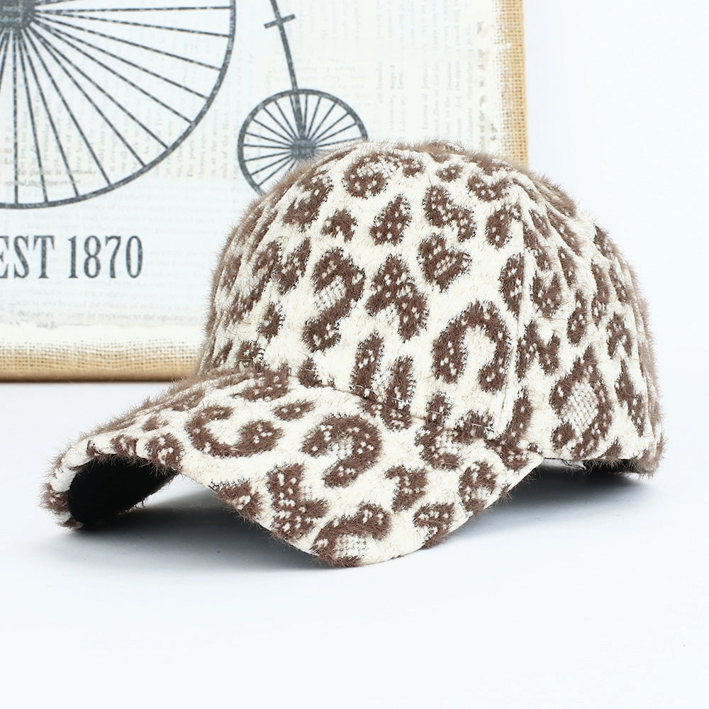 Wholesale Fall and Winter Leopard Print Fashion Baseball Cap for Women