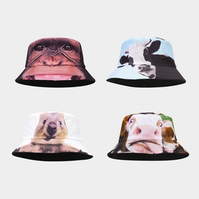 Wholesale Fashion Heat Transfer Large Pattern Double-sided Sun Visor Bucket Hat