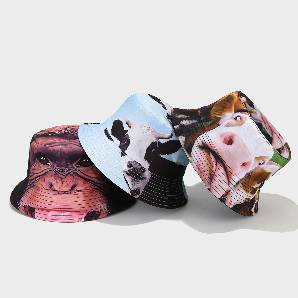 Wholesale Fashion Heat Transfer Large Pattern Double-sided Sun Visor Bucket Hat