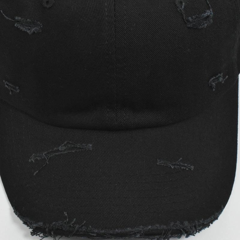 Wholesale Fashion Personality Outdoor Shade Hat Men's European and American Retro Old Brim Broken Edge Baseball Cap Women