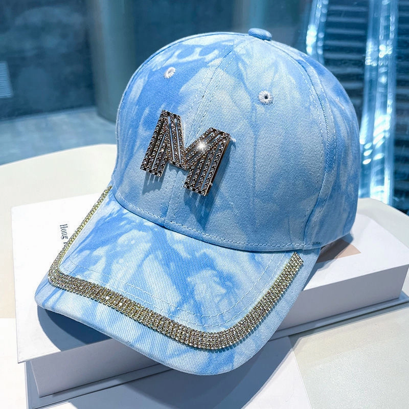 Wholesale Fashion Rhinestone M Letter Sun Protection Baseball Cap