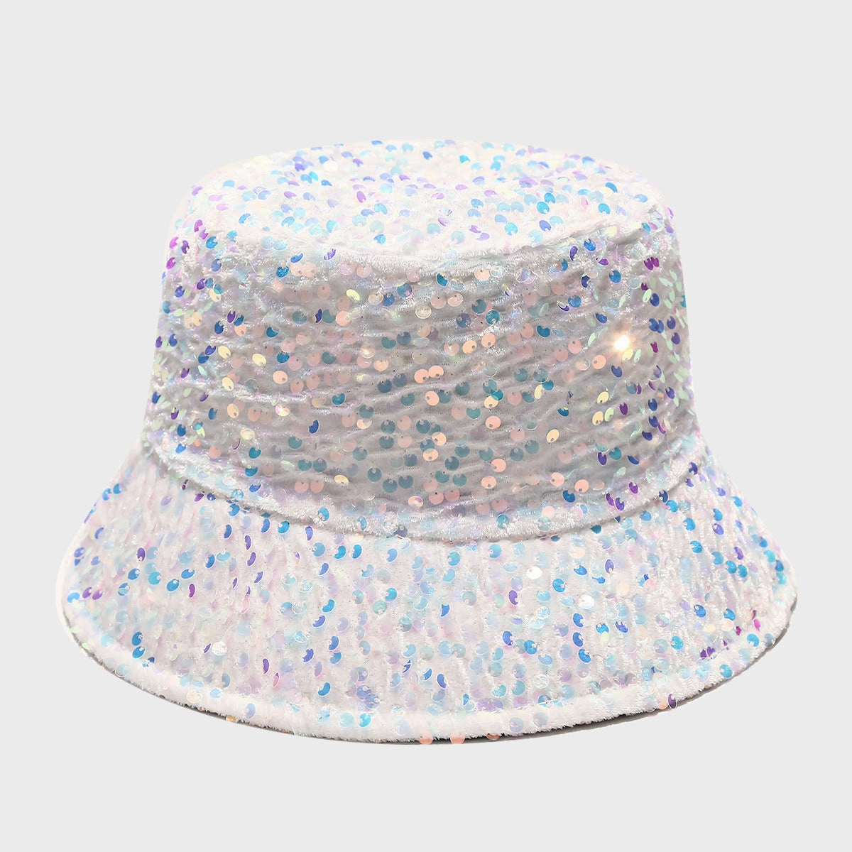 Wholesale Fashion Sequins Show Face Small Versatile Double-sided Sunshade Personality Street Fisherman Sun Hat