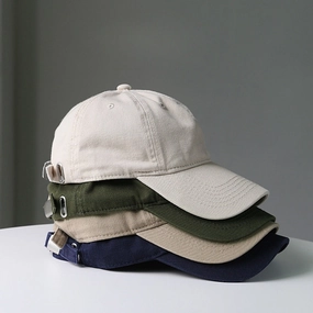 Wholesale Fashion Solid Color Washed Cotton Baseball Cap
