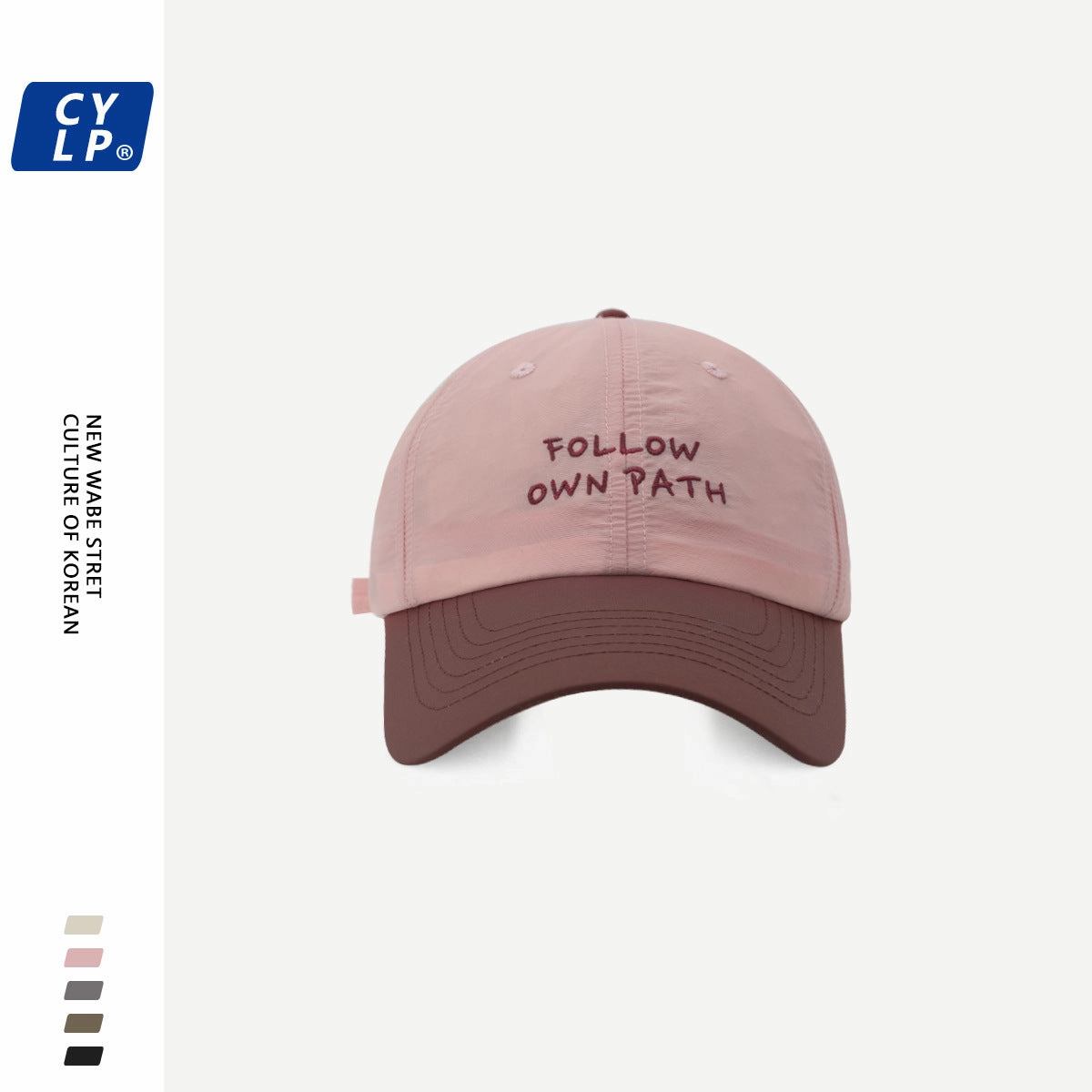Wholesale Fashionable contrast color stitching letter embroidered baseball cap