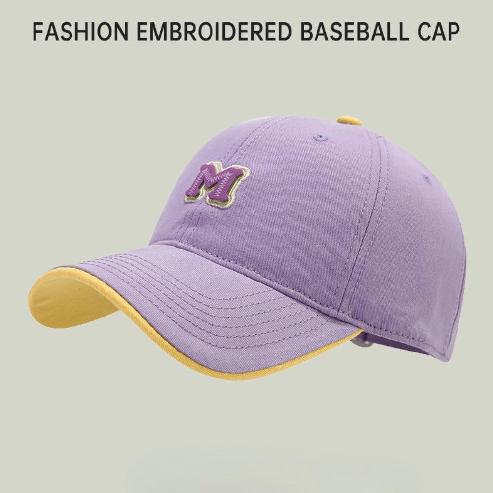 Wholesale Fashionable M Letter Embroidery Soft Top Casual Baseball Cap
