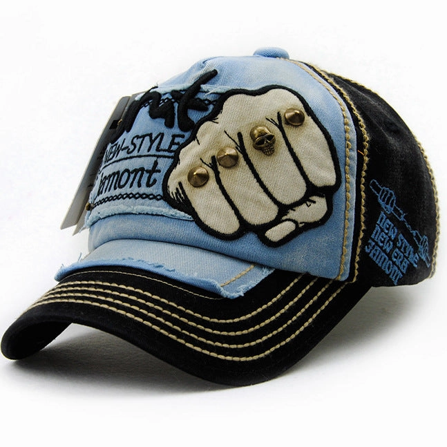 Wholesale Fist Baseball Cap Men's and Women's Letter Rivet Casual Peaked Cap