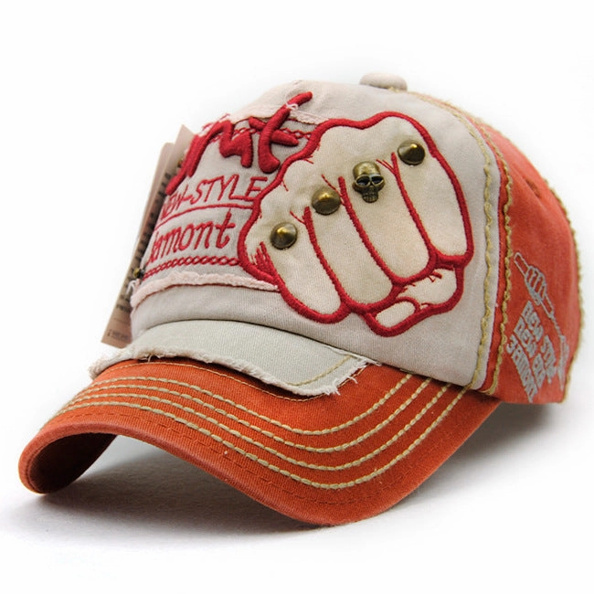 Wholesale Fist Baseball Cap Men's and Women's Letter Rivet Casual Peaked Cap