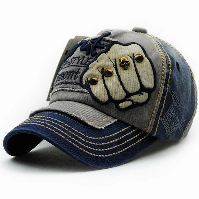 Wholesale Fist Baseball Cap Men's and Women's Letter Rivet Casual Peaked Cap