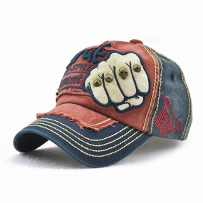 Wholesale Fist Baseball Cap Men's and Women's Letter Rivet Casual Peaked Cap