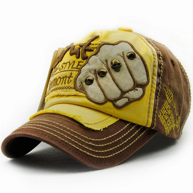 Wholesale Fist Baseball Cap Men's and Women's Letter Rivet Casual Peaked Cap